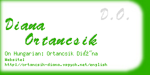 diana ortancsik business card